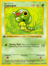 Caterpie Base Set Pokemon card
