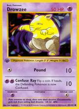 Drowzee Base Set Pokemon card