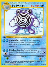 Poliwhirl Base Set Pokemon card