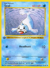 Seel Base Set Pokemon card