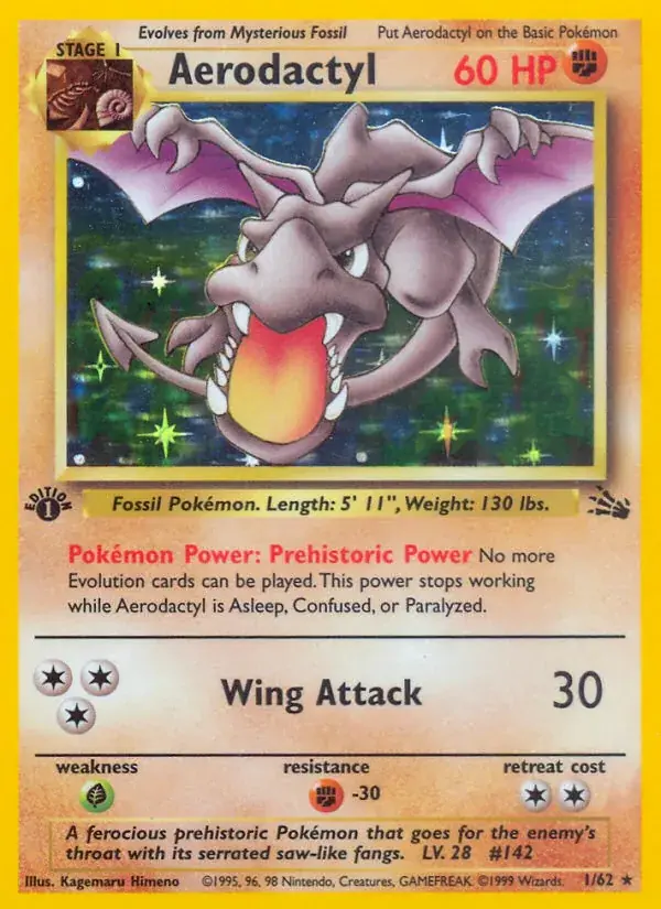 Aerodactyl Fossil Pokemon card