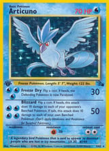 Articuno Fossil Pokemon card