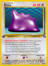 Ditto Fossil Pokemon card