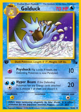 Golduck Fossil Pokemon card