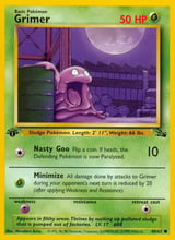 Grimer Fossil Pokemon card