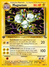 Magneton Fossil Pokemon card