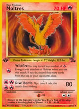 Moltres Fossil Pokemon card