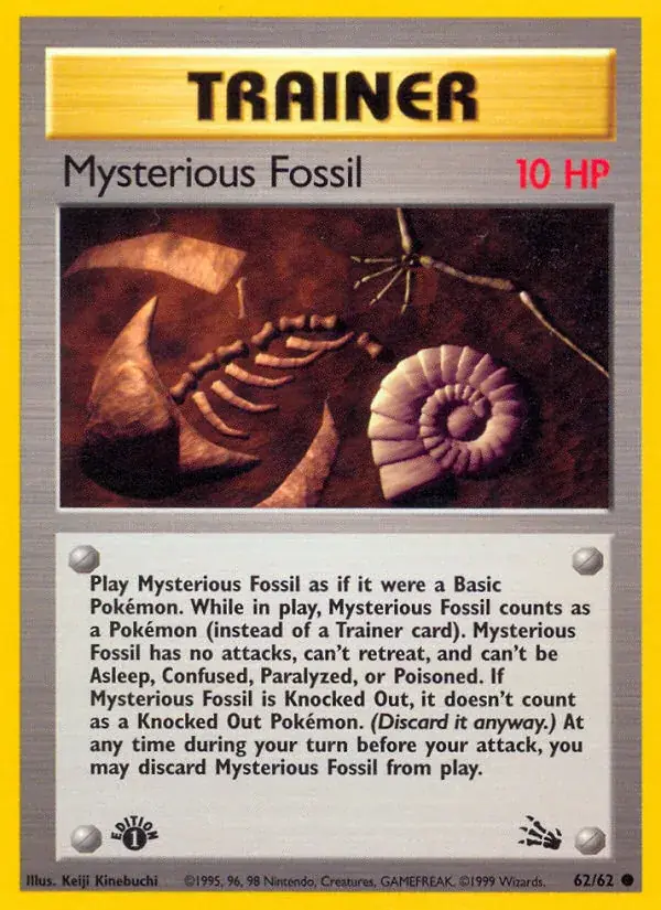 Mysterious Fossil Fossil Pokemon card