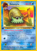 Omanyte Fossil Pokemon card