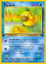 Psyduck Fossil Pokemon card