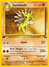 Sandslash Fossil Pokemon card