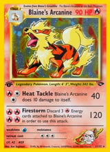 Blaine's Arcanine Rare Holo Gym Challenge