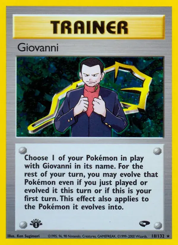 Giovanni Gym Challenge Pokemon card