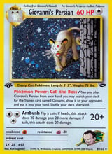 Giovanni's Persian Rare Holo Gym Challenge