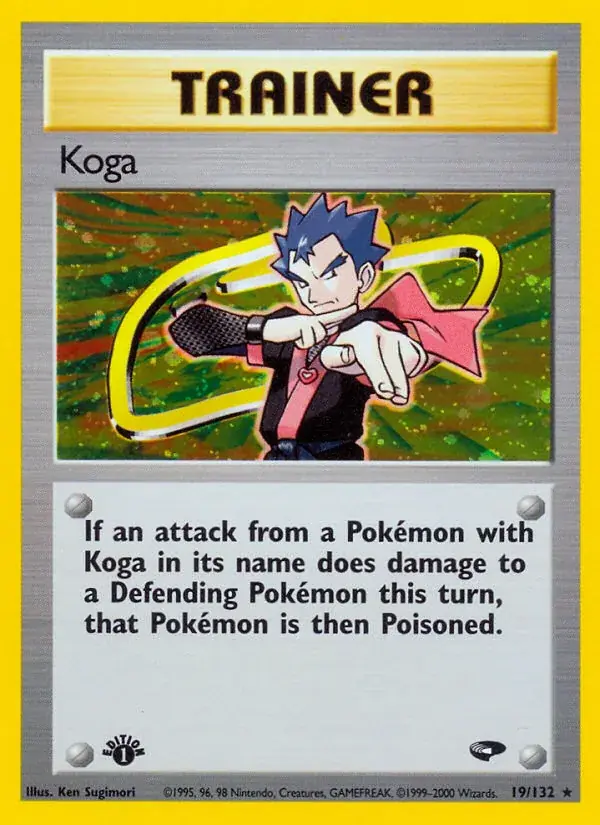 Koga Gym Challenge Pokemon card