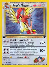 Koga's Pidgeotto Rare Gym Challenge