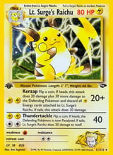 Lt. Surge's Raichu Rare Holo Gym Challenge