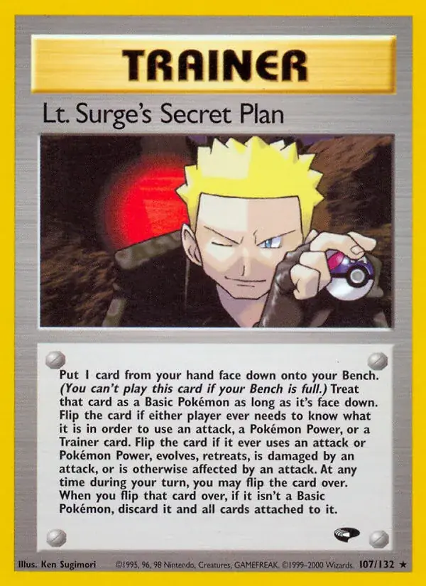 Lt. Surge's Secret Plan Gym Challenge Pokemon card