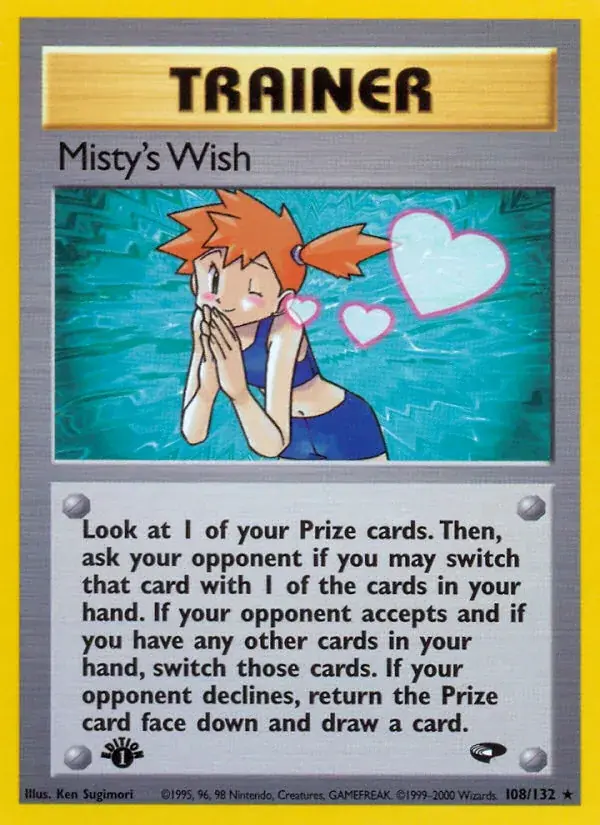 Misty's Wish Gym Challenge Pokemon card
