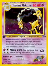 Sabrina's Alakazam Rare Holo Gym Challenge