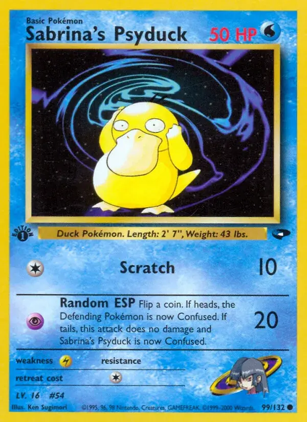 Sabrina's Psyduck Gym Challenge Pokemon card
