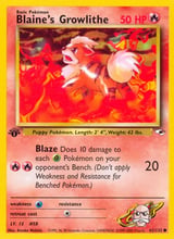 Blaine's Growlithe Common Gym Heroes