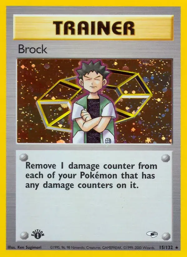 Brock Gym Heroes Pokemon card