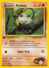 Brock's Mankey Common Gym Heroes