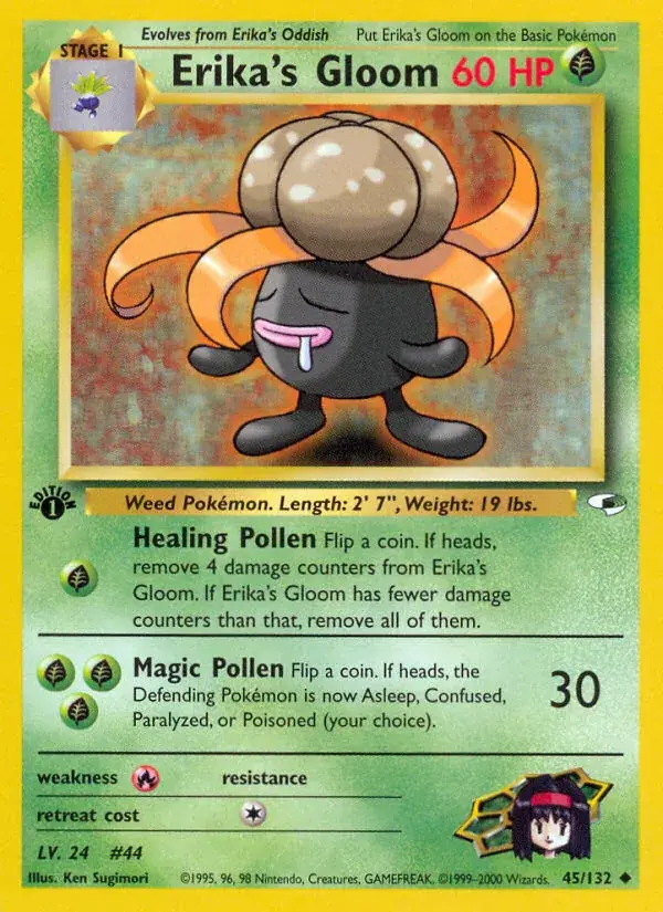 Erika's Gloom Gym Heroes Pokemon card