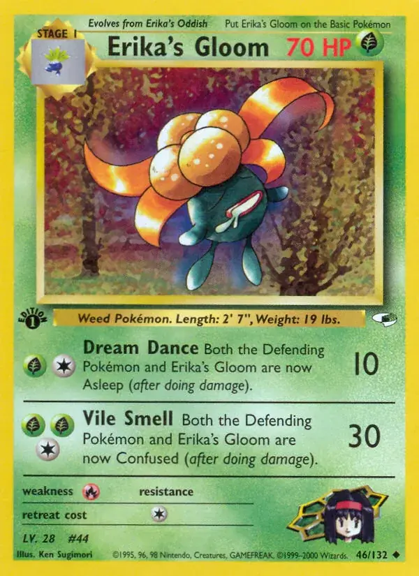 Erika's Gloom Gym Heroes Pokemon card
