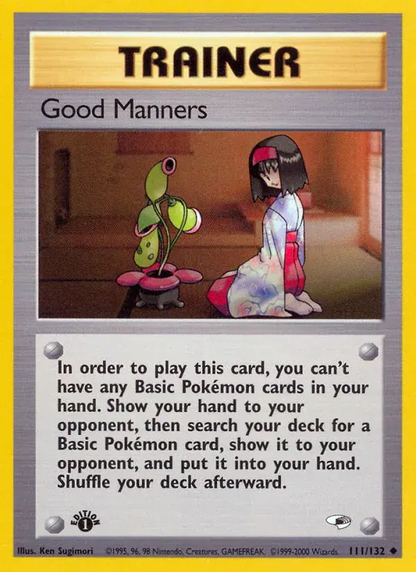 Good Manners Gym Heroes Pokemon card