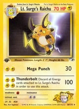 Lt. Surge's Raichu Rare Gym Heroes