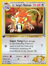 Lt. Surge's Raticate Uncommon Gym Heroes