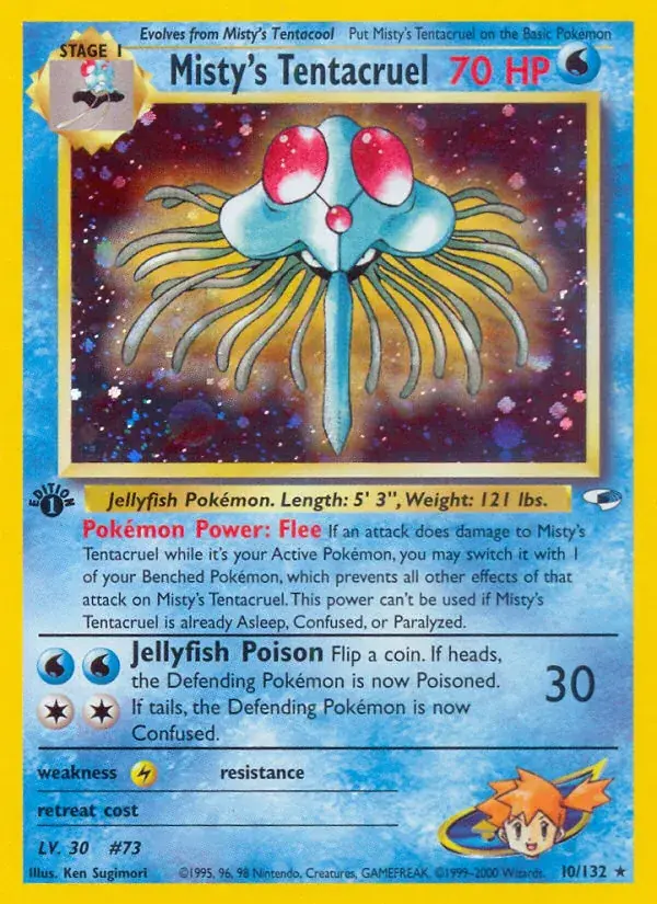 Misty's Tentacruel Gym Heroes Pokemon card