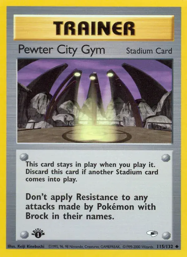 Pewter City Gym Gym Heroes Pokemon card