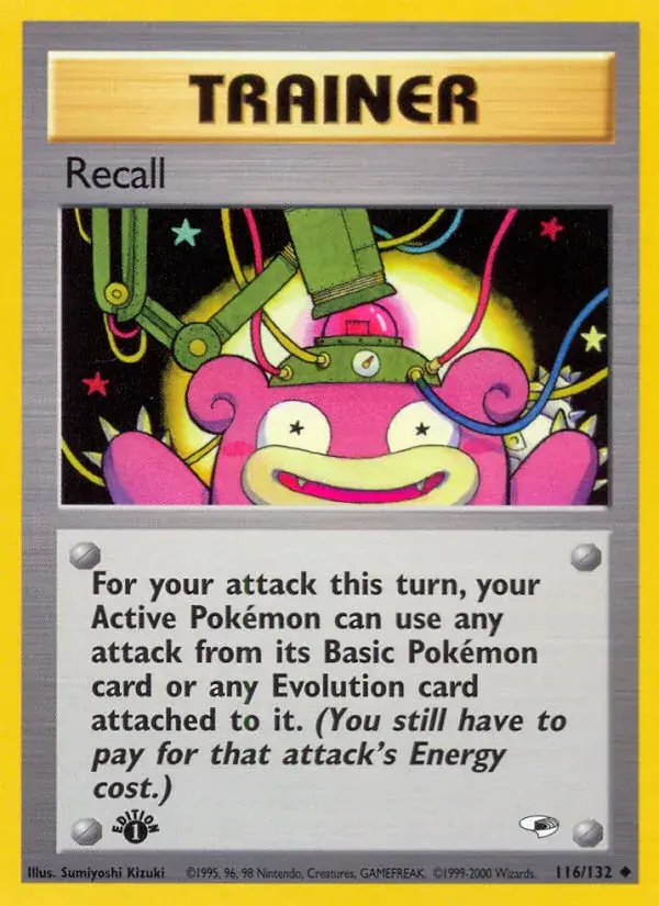 Recall Gym Heroes Pokemon card