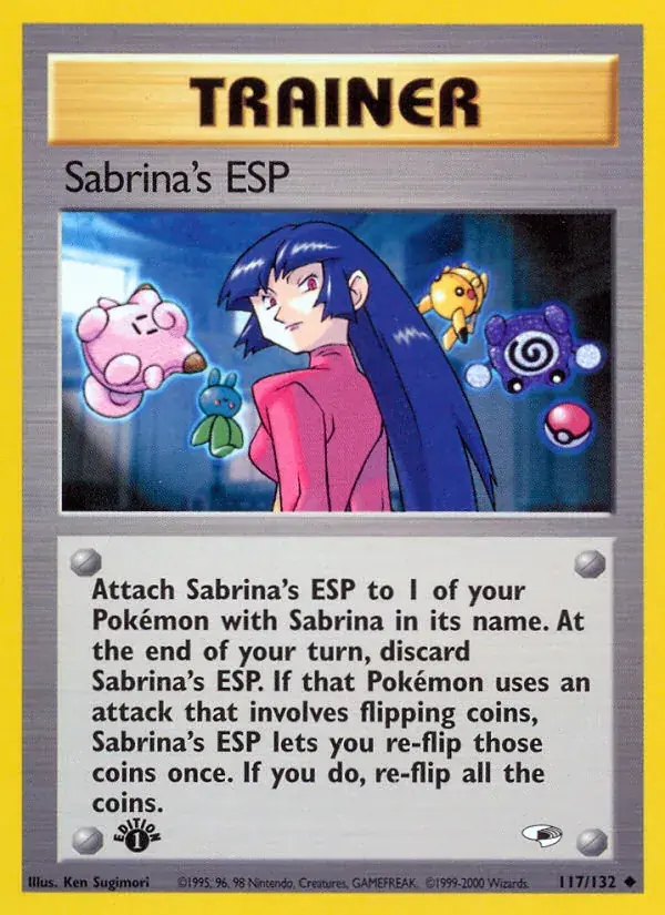 Sabrina's ESP Gym Heroes Pokemon card