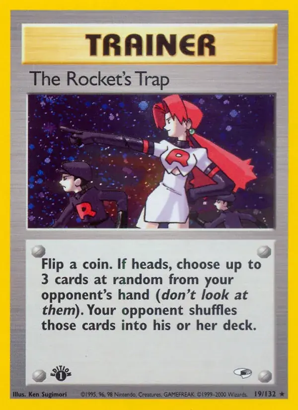 The Rocket's Trap Gym Heroes Pokemon card