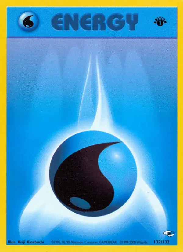 Water Energy Gym Heroes Pokemon card