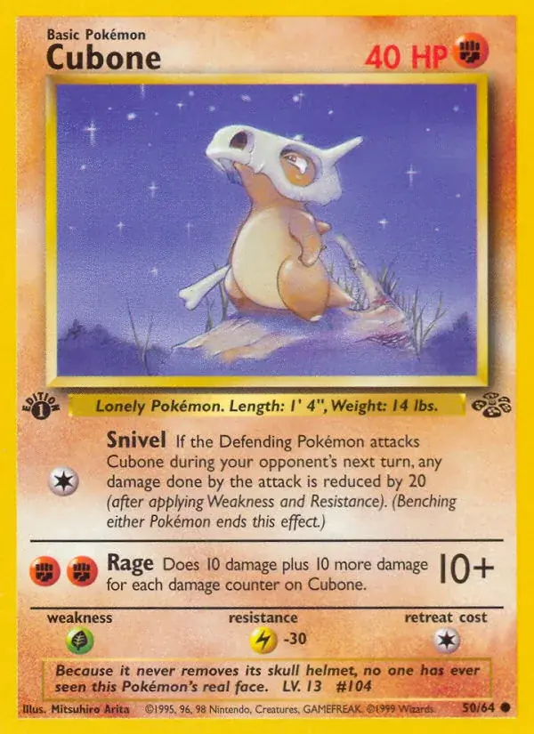 Cubone Jungle Pokemon card