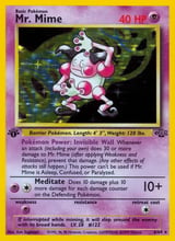 Mr. Mime Jungle Pokemon card