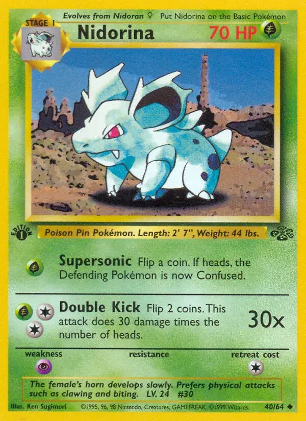 Nidorina Jungle Pokemon card