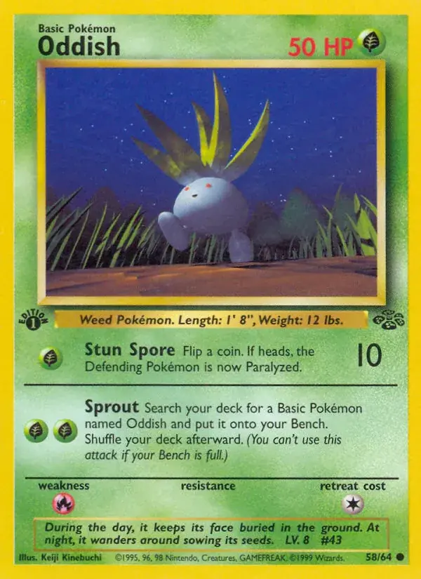 Oddish Jungle Pokemon card