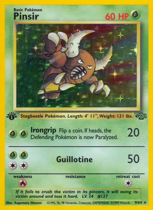 Pinsir Jungle Pokemon card