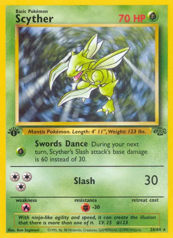 Scyther Jungle Pokemon card