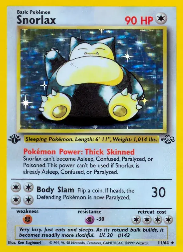 Snorlax Jungle Pokemon card