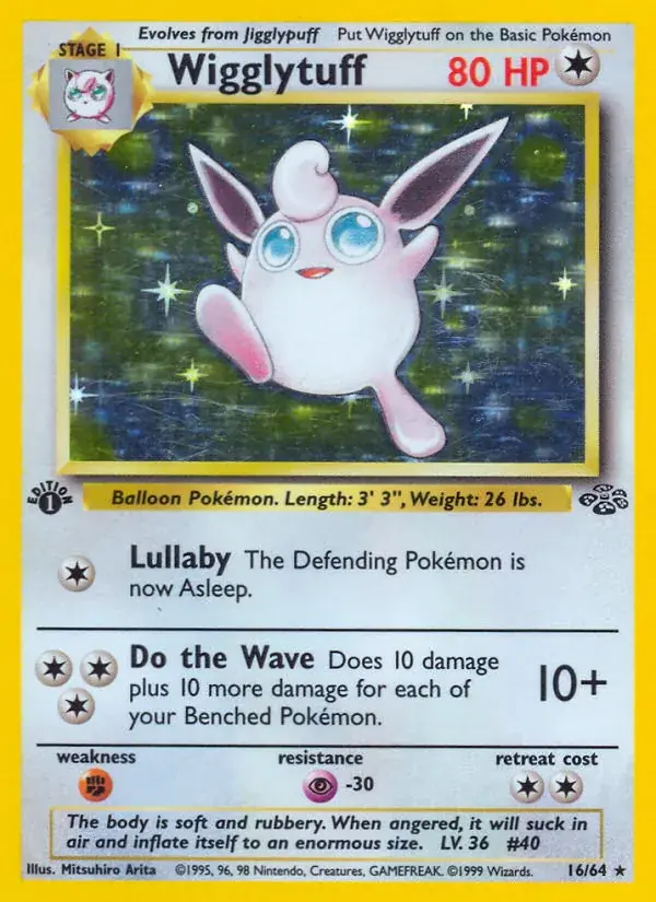 Wigglytuff Jungle Pokemon card