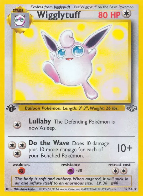Wigglytuff Jungle Pokemon card