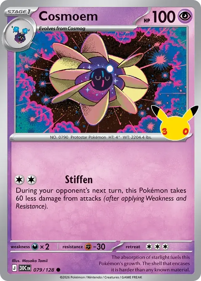 Cosmoem 30th Celebration Pokemon card