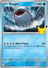 Kyogre Rare 30th Celebration
